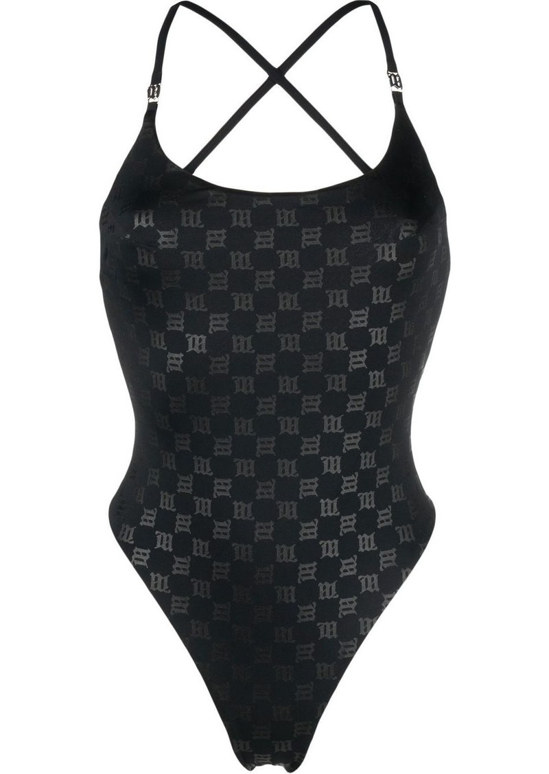 Misbhv monogram-pattern one-piece swimsuit