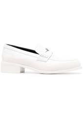 Misbhv silver-tone logo plaque loafers