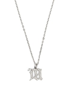 Misbhv small crystal M chain necklace