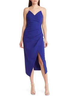 MISHA COLLECTION Easton Ruched Strapless Dress