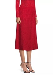 Misook A-Line Tonal Knit Midi-Skirt