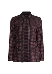Misook Abstract Ombre Jacquard Knit Jacket