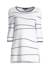 Misook Abstract Waves Tunic Top