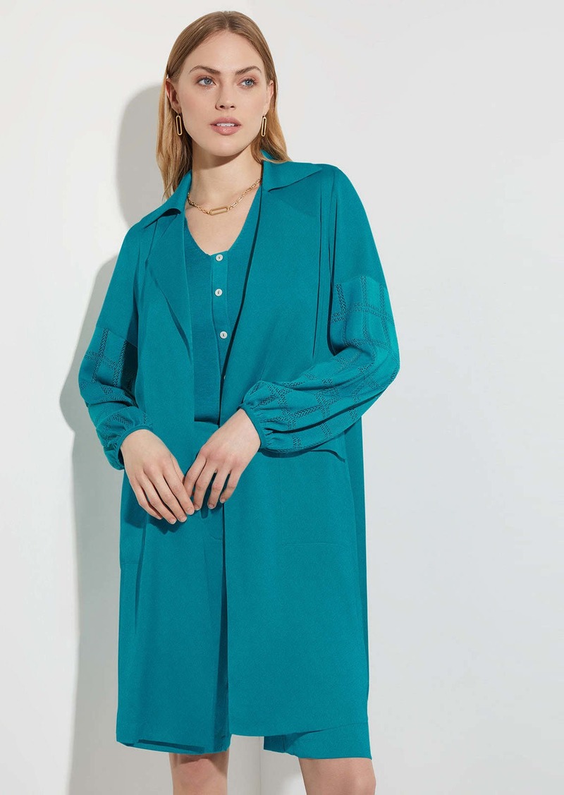 Misook Accent Sleeve Relaxed Fit Jacket