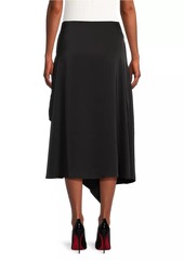 Misook Asymmetric Charmeuse Maxi Skirt