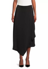 Misook Asymmetric Charmeuse Maxi Skirt