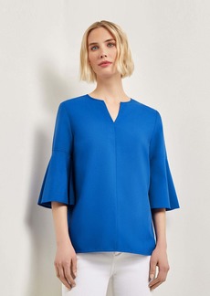 Misook Bell Sleeve Woven Blouse