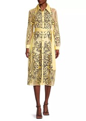 Misook Belted Appliqué Shirtdress