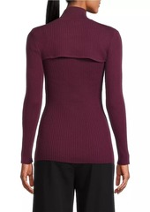 Misook Convertible Layered Knit Top