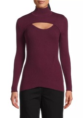 Misook Convertible Layered Knit Top