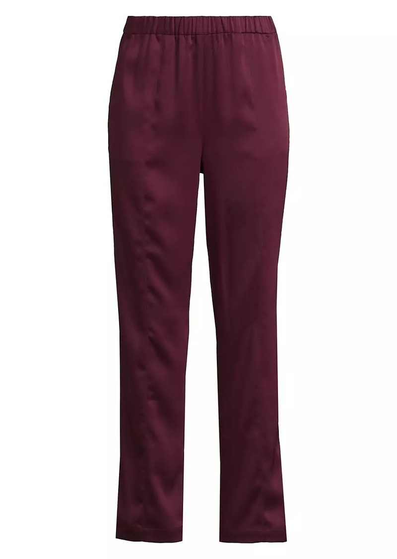 Misook Crepe De Chine Straight-Leg Pants