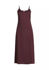 Misook Crêpe De Chine A-Line Slip Midi Dress