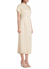 Misook Darted Button-Front Midi-Dress