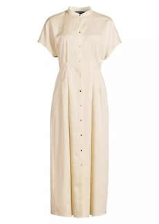 Misook Darted Button-Front Midi-Dress