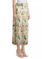 Misook Floral Drop-Waist Midi-Skirt