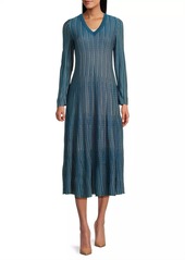 Misook Knit Fit & Flare Midi-Dress