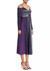 Misook Lurex Knit Maxi Dress