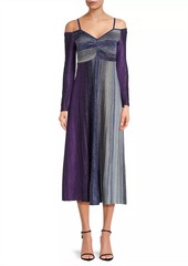 Misook Lurex Knit Maxi Dress