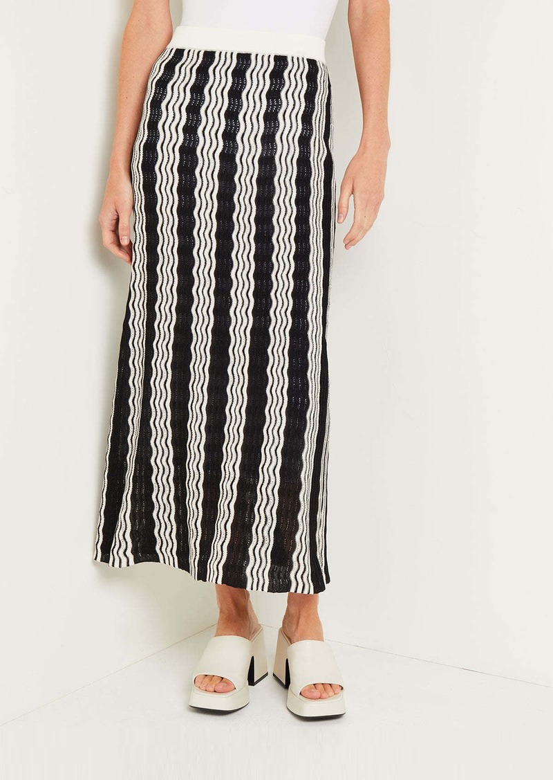 Misook Midi Straight Skirt - Pointelle Intarsia Knit