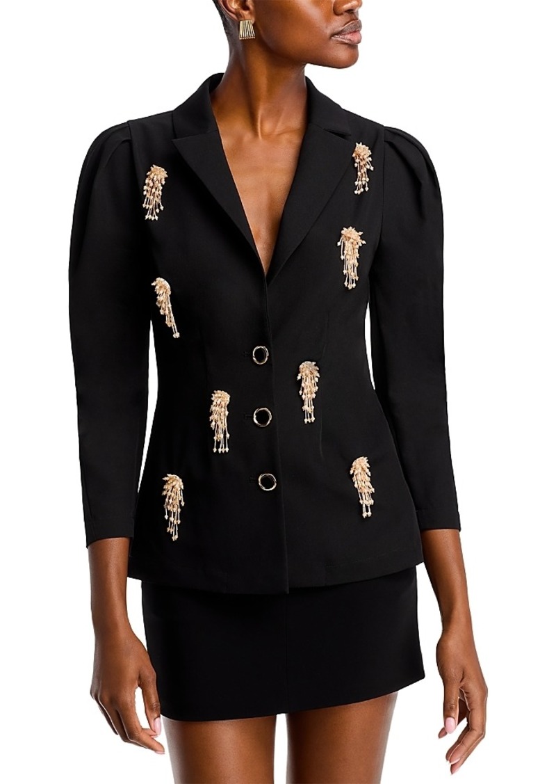 Misook Beaded Applique Blazer