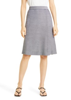 Misook Diagonal Stitch Knit Skirt in Black/White at Nordstrom