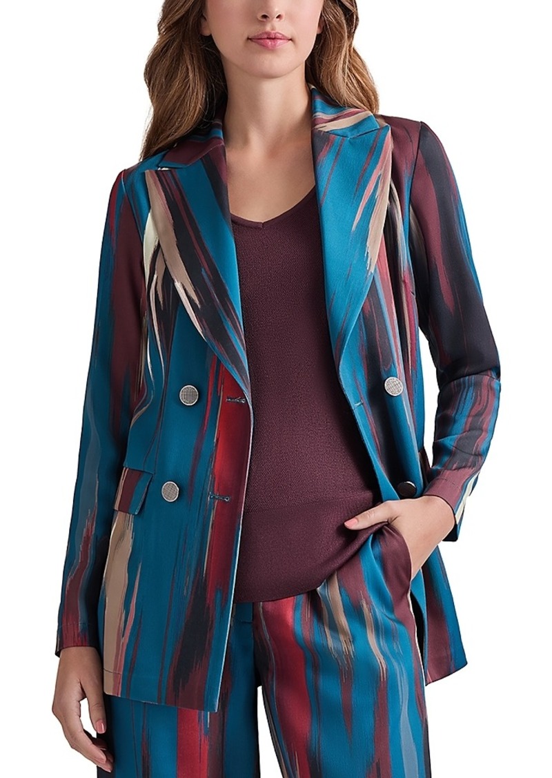 Misook Double Breasted Brushstroke Blazer