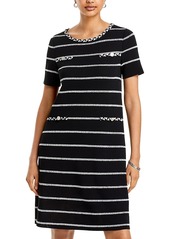 Misook Intarsia Knit Shift Dress