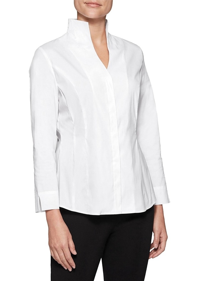 Misook Mandarin Collar Shirt