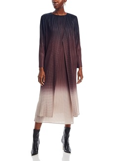 Misook Ombre Pleated Knit Duster