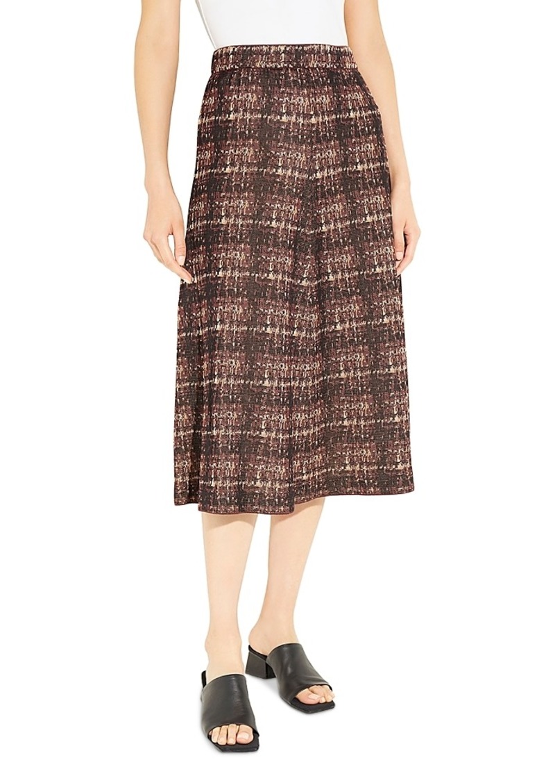 Misook Plaid Knit Midi Skirt