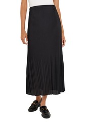 Misook Pleat Crêpe de Chine Skirt