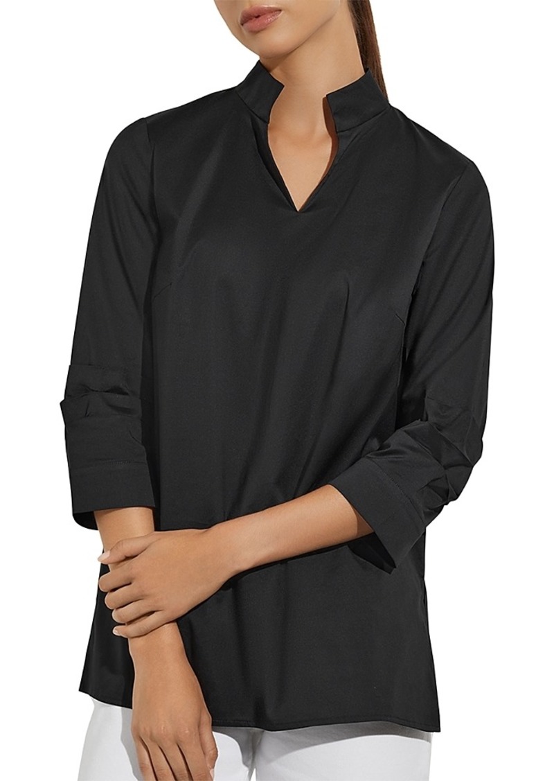 Misook Pleated Sleeve Tunic Top