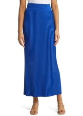 Misook Ribbed Midi Skirt