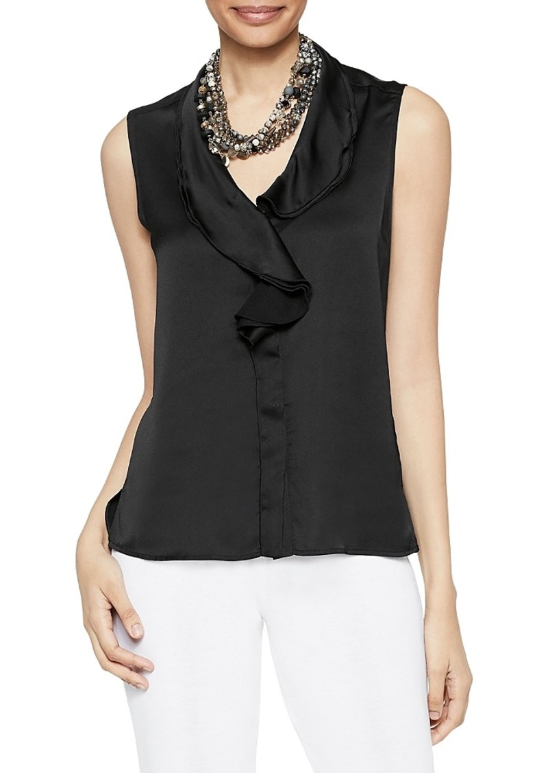 Misook Ruffle Neck Tank Top