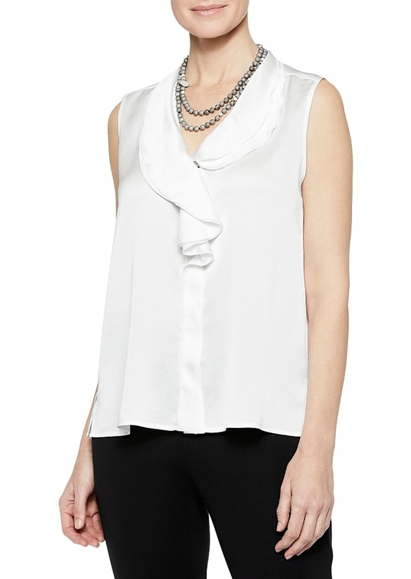 Misook Ruffle Neck Tank Top