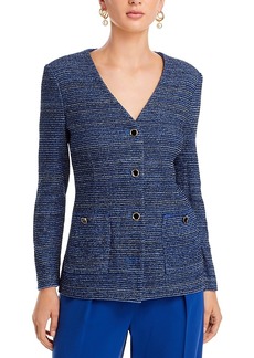 Misook Shimmer Tweed Tailored Jacket