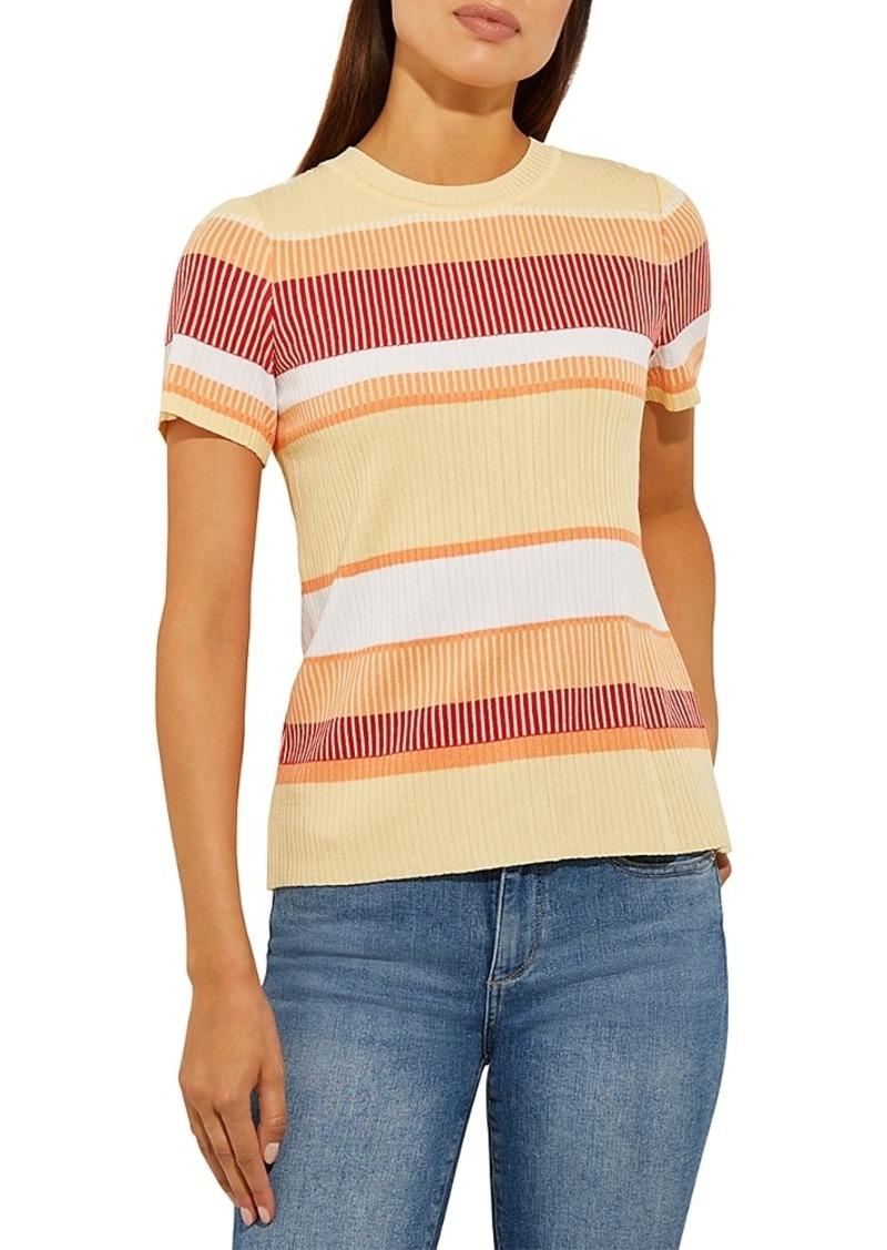 Misook Stripe Ribbed Knit Top