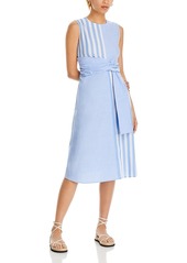 Misook Striped Belted Dress