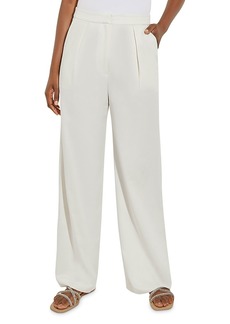 Misook Tailored Wide-Leg Stretch Twill Pant