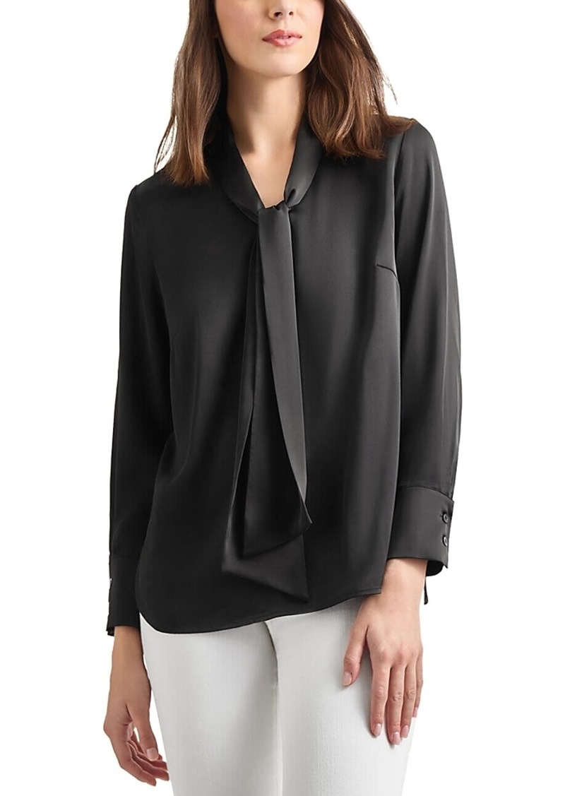 Misook Tie Neck Blouse