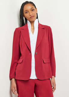 Misook Notch Collar Crepe Blazer