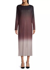 Misook Ombré Pleated Midi-Dress