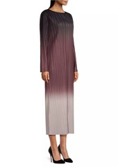 Misook Ombré Pleated Midi-Dress