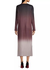 Misook Ombré Pleated Midi-Dress