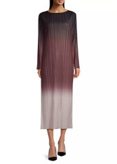 Misook Ombré Pleated Midi-Dress