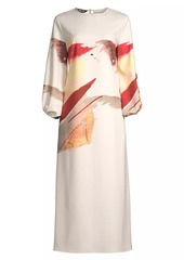 Misook Painted Sunset Maxi Dress