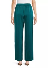 Misook Pleated Charmeuse Wide-Leg Pants