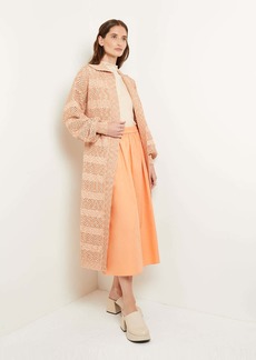 Misook Relaxed Fit Duster - Tie-Waist Pointelle Knit