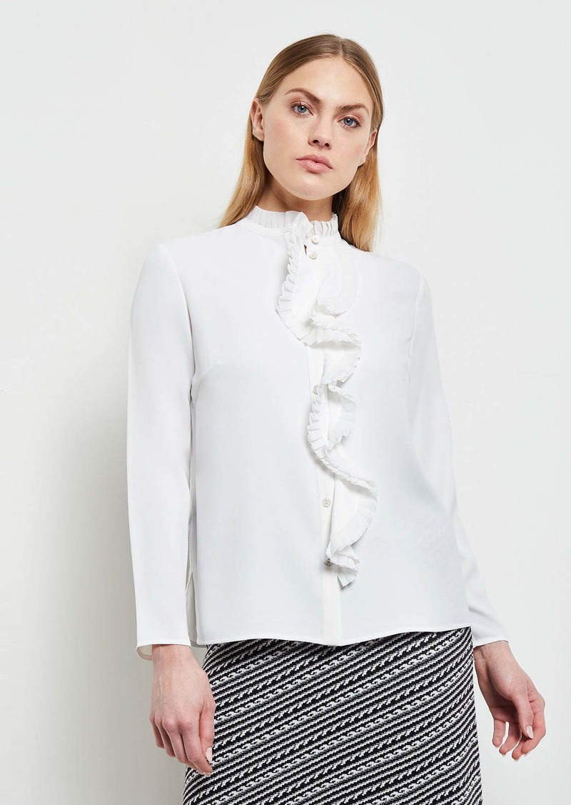 Misook Ruffle Front Blouse