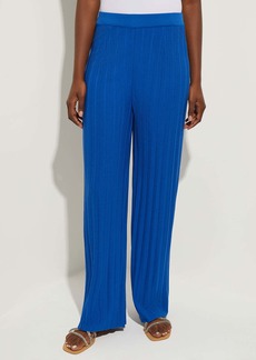 Misook Soft Ribbed Knit Wide Leg Pant